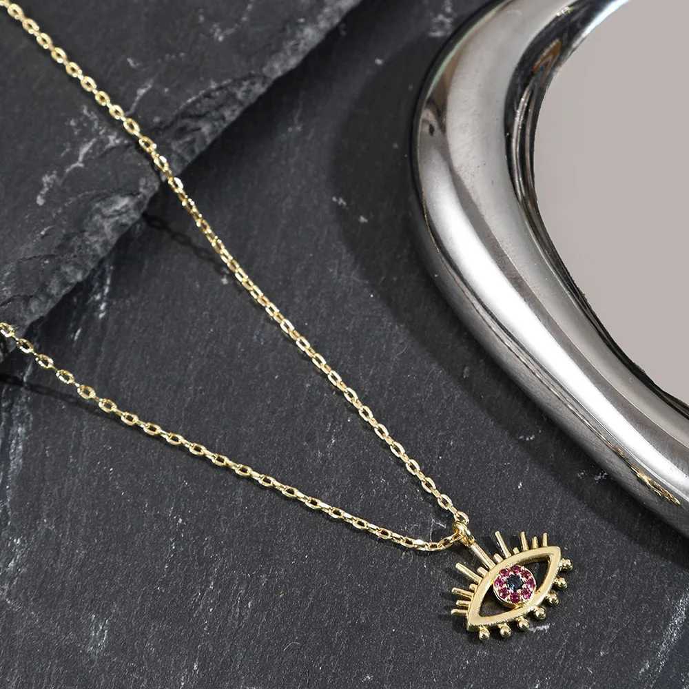 Fashion Hamsa Zircon Blue Evil Eye Pendant Necklaces for Wen Turkish Eye Necklace Party Jewelry Lucky Gift X250516