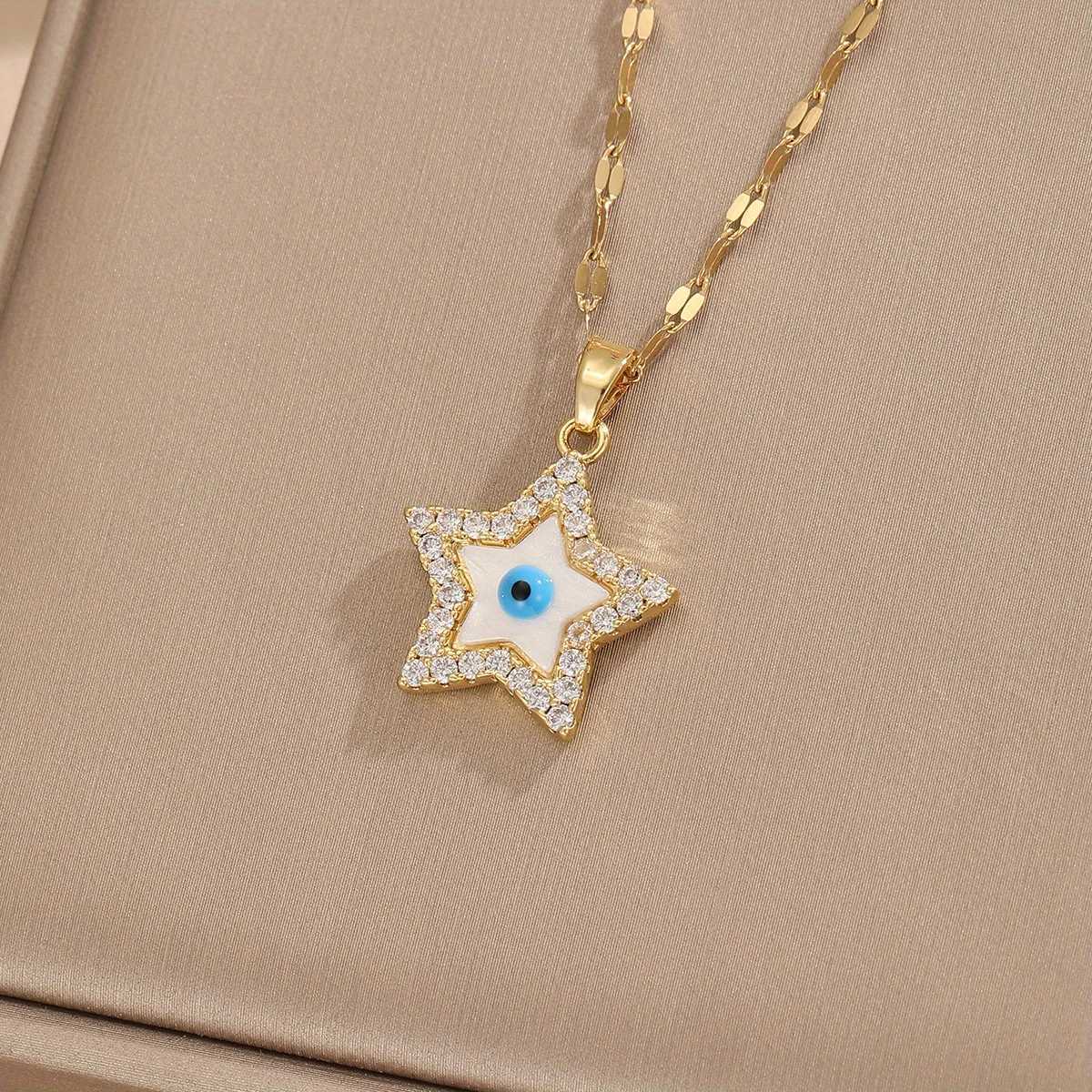 Personali Devil Eye Necklace for Wen Advanced and Versatile Fashionable and Elegant Stainless Steel Clavicle Chain X250516
