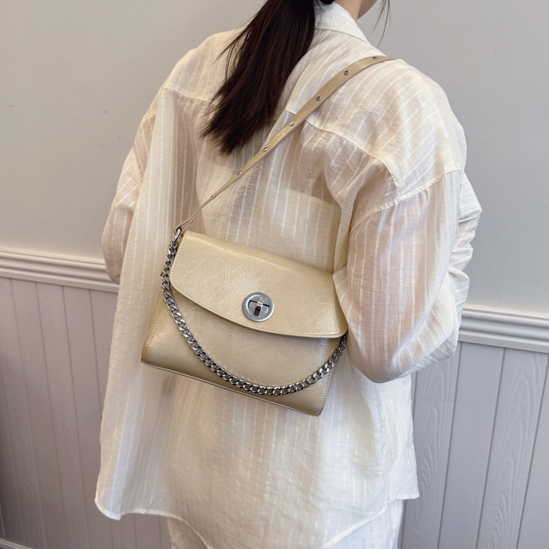 2025S designer super popular women new niche design armpit chain small square high-end sense shoulder crossbody bag