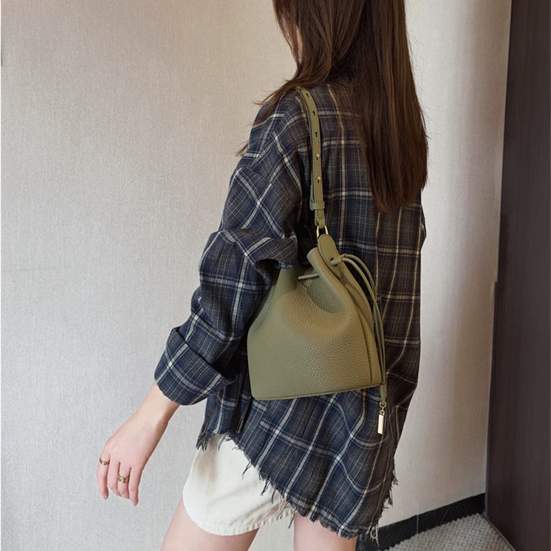 Top-seller Women's Drawstring Bag Bucket Bags Fashion Handbag for Women
