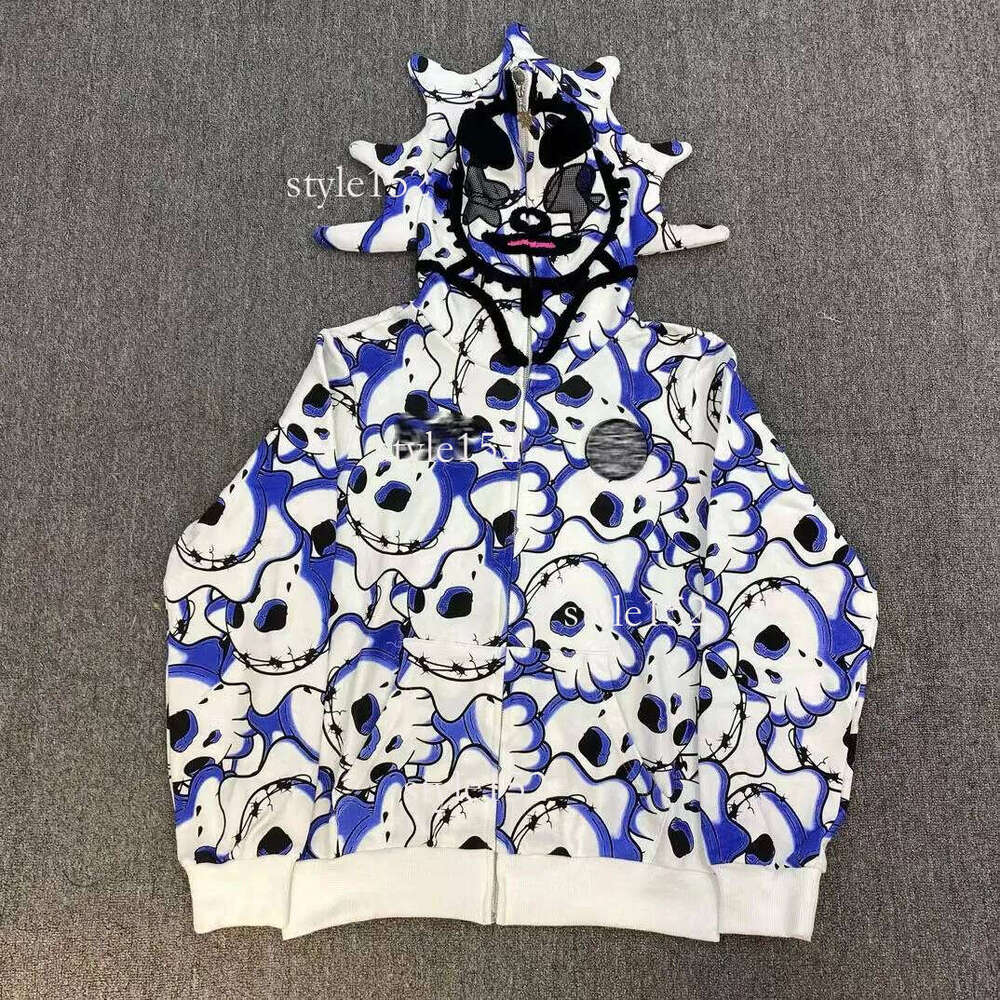2025 New Designer Mens zip up Hoodie Full Letter Print Gothic Vintage Cartoon Camouflage Zip up Sweatshirt Cotton hight quality Hoodies Women 0bd