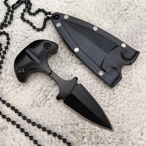 Mini Necklack Knife 440C Blade Aluminum Handle Small Pocket EDC Fixed Knives Hunting Self Defense Multifunction Tool and Gifts for Women