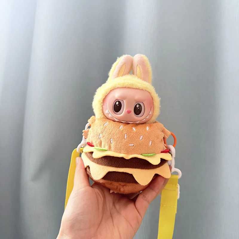 Labubu 17cm Dolls Clothes The Monsters Outfit Accessories Clothing Hot Dog And Hamburger V1 V2 Can Wear Original Design Free shipping