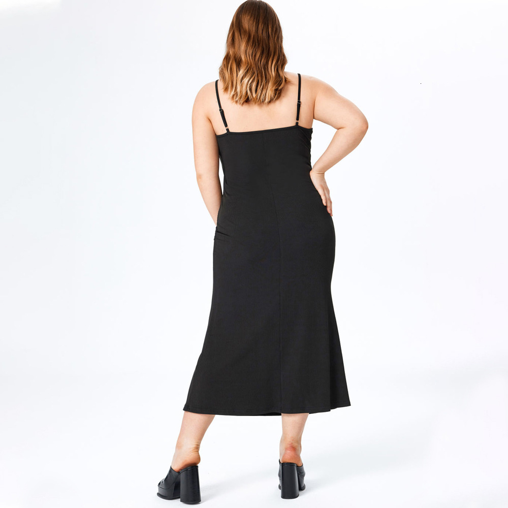 New Base Tight Vest Skirt with Mid Length Hip Hugging Solid Color Sleeveless Large Skirt Camisole Skirt