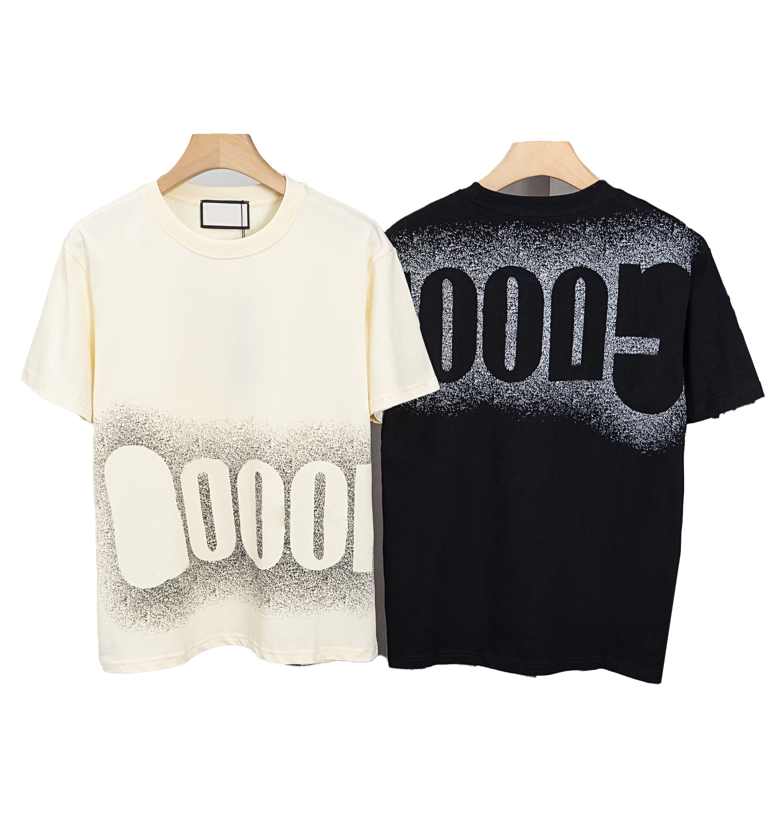 Designer Clothing Men's Print Letters T-shirt Short Sleeve New Summer Casual Trend High Male Female Fashion Short Sleeve Black and Beige M-3XL