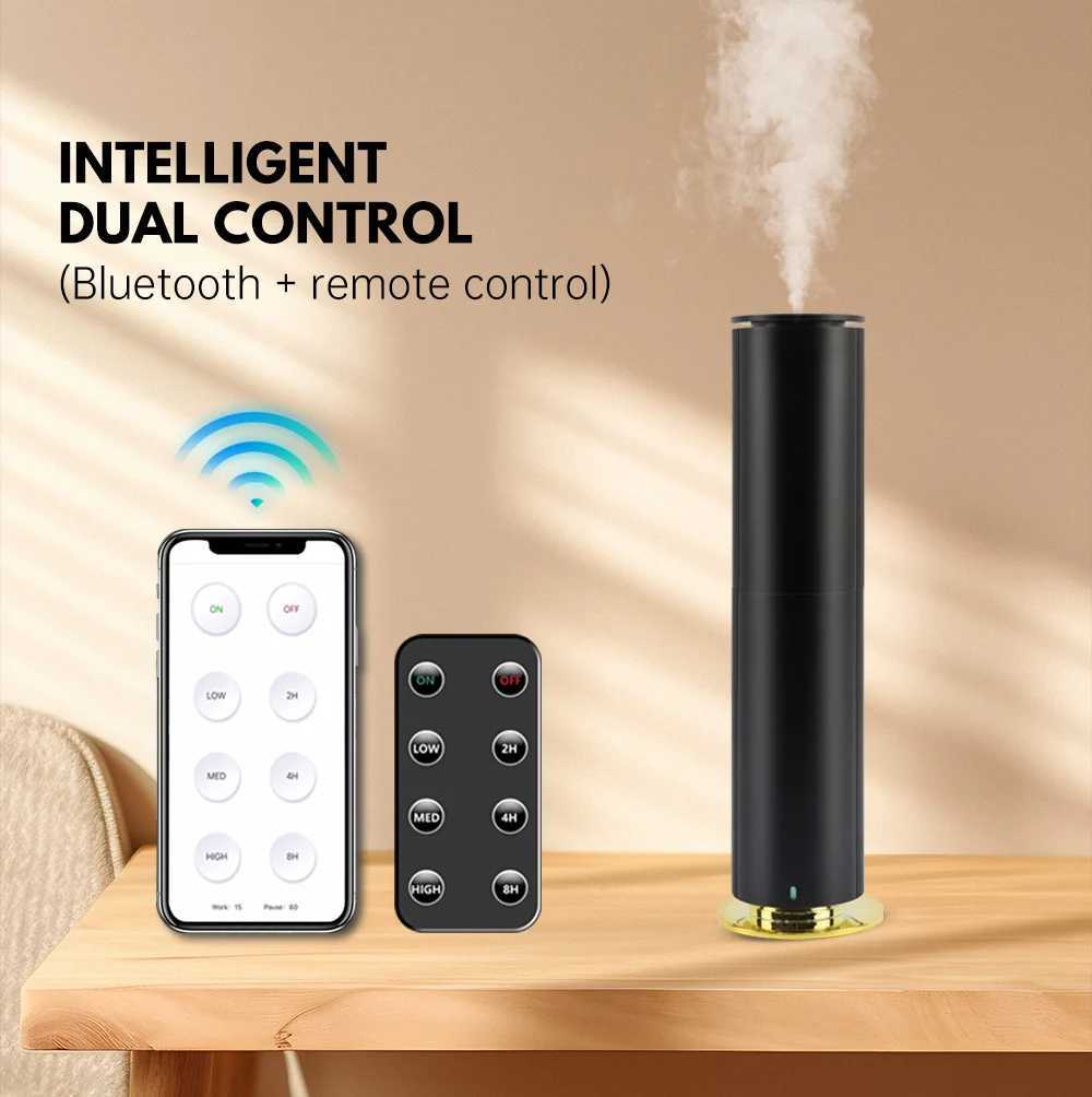 120ml Waterless Aromatherapy Diffuser with Bluetooth Remote Control Covers 1500 Sq.Ft. Ideal for Large Rooms Offices Spas W250516