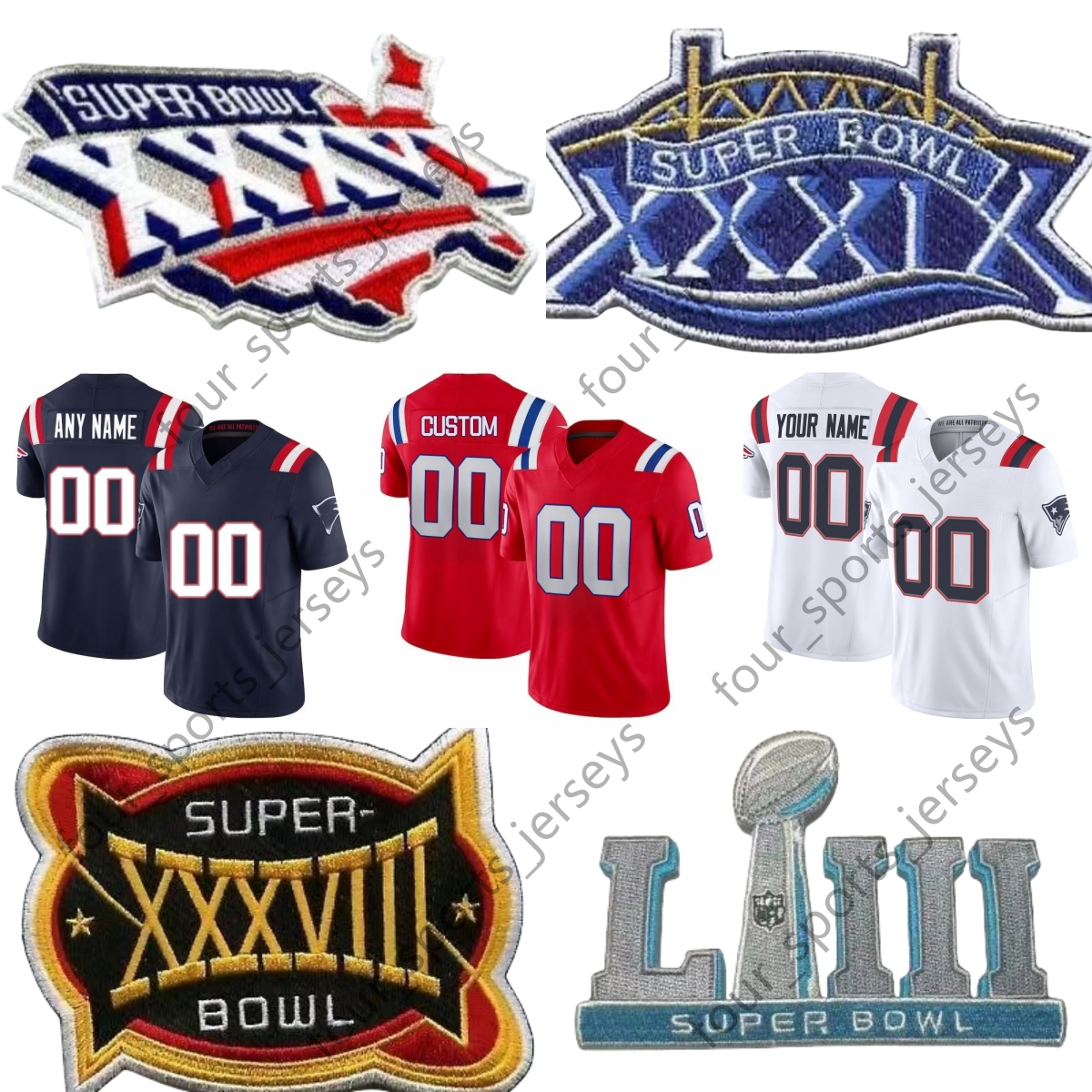 Custom Football Jersey Super Bowl Drake Maye Bill Belichick Mac Jones Matthew Judon Ezekiel Elliott Tom Brady Rhamondre Stevenson Julian Edelman Gonzalez