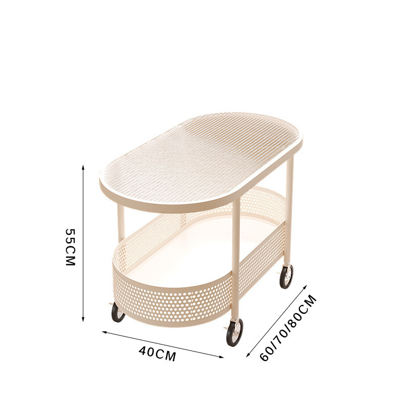 B5166 Movable coffee table small apartment living room home sofa side table with wheels