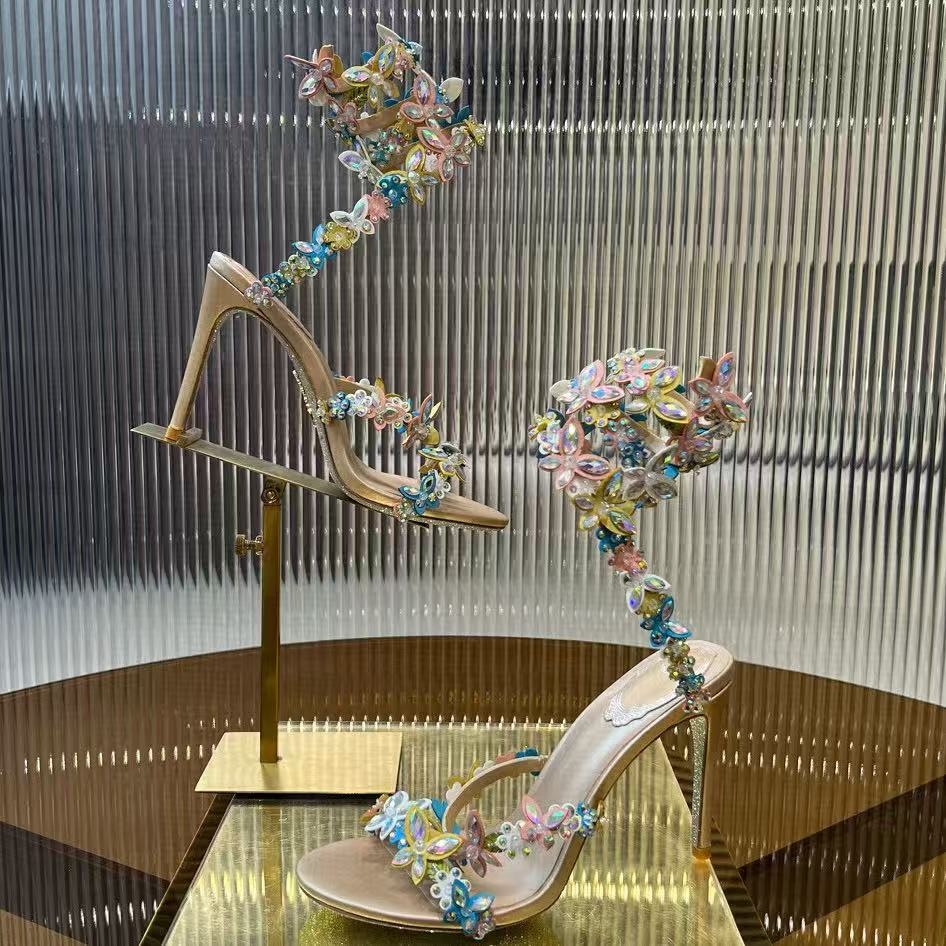 2025 Evening 95mm shoes women high heeled Luxury Designers Dress shoes