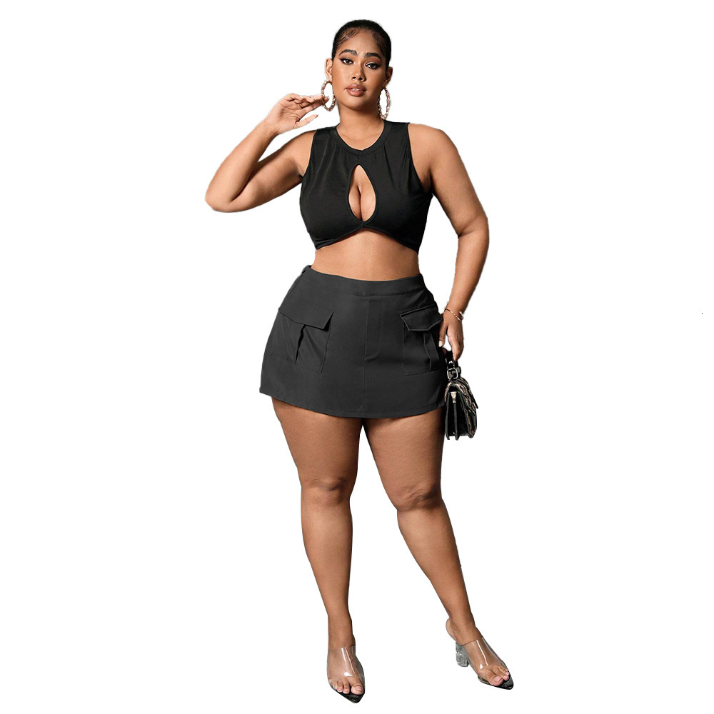 Large Size Womens Clothing Autumn and Winter New Item Elastic Waist Workwear Skirt Pants Straight Leg Shorts Casual Pants