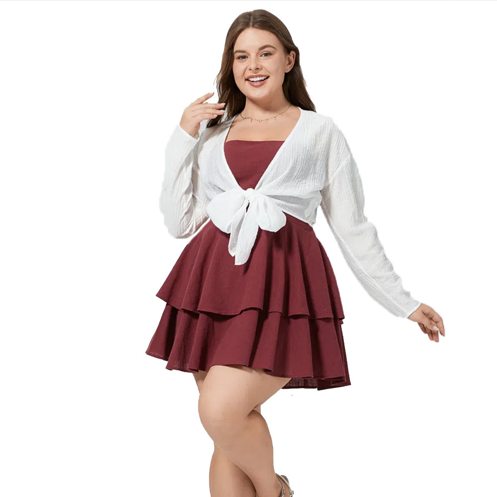 Large Size Womens Spring/summer Open Back Short Skirt Sexy Suspender Dress