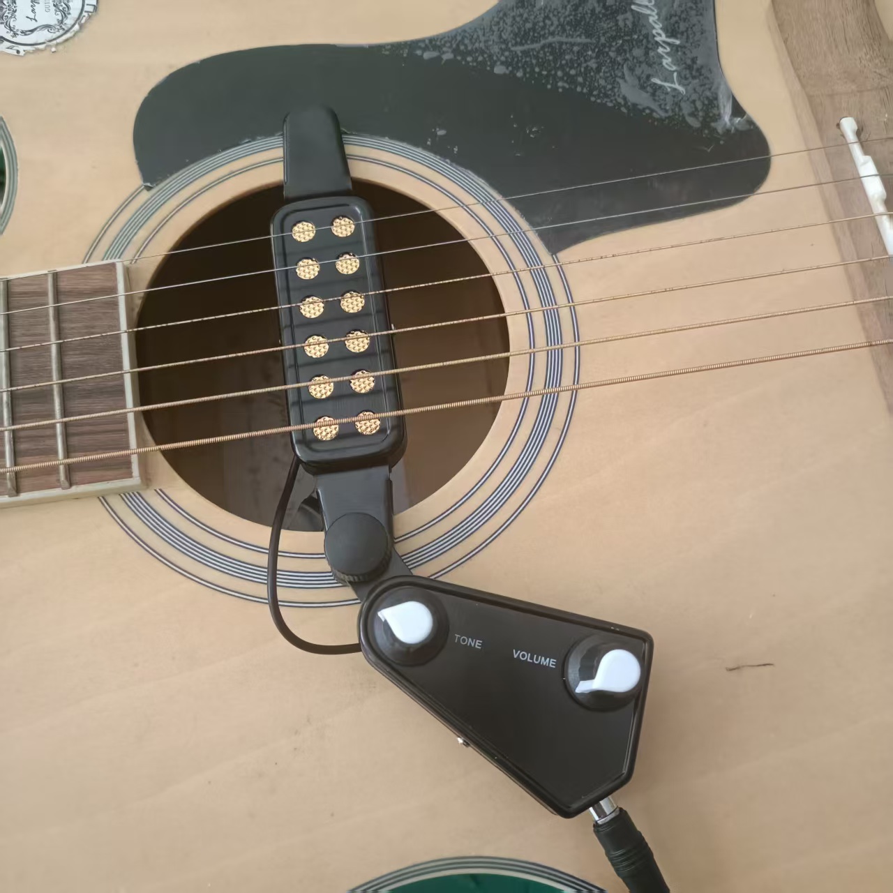 Guitar Card Edge Pickup with Three-Meter Linking Line for Wood Acoustic Guitars