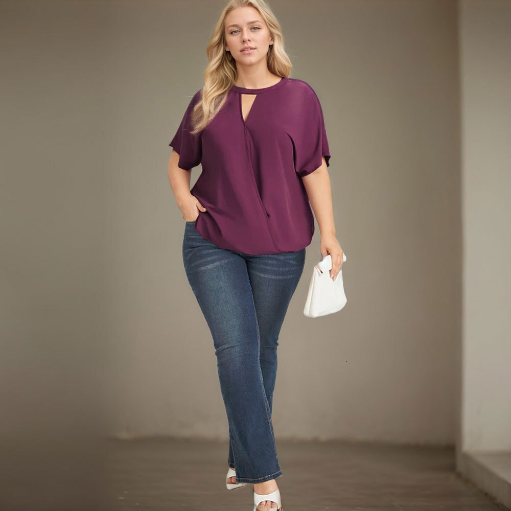Large Womens Versatile and Simple T-shirt for Spring and Summer 2025 Loose and Slimming Style Top