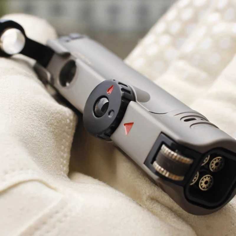 JOBON Inflatable 4 Torch Jet Windproof Lighter Metal Grinding Wheel Flint Lighter Gas Butane Inflatable Gift Cigar LighterT250516