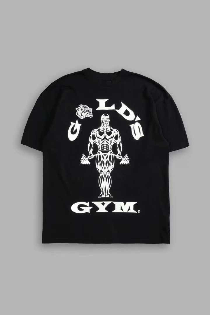 wolfhead GOLDS GYM short-sleeved mens and womens ins sporty casual loose printed cotton T-shirt X250516