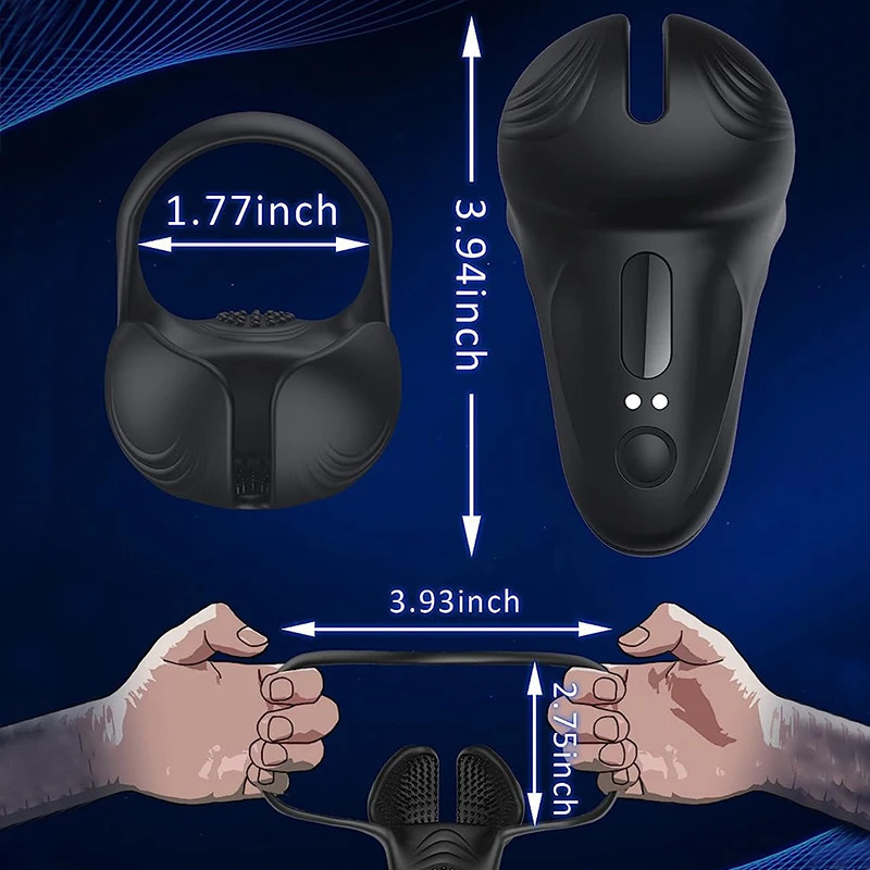 Remote Vibrating Cock Penis Ring Sex Toys for Men Couple Delay Ejaculation Chastity Scrotum Testicles Male Massager Vibrator Gay 250603