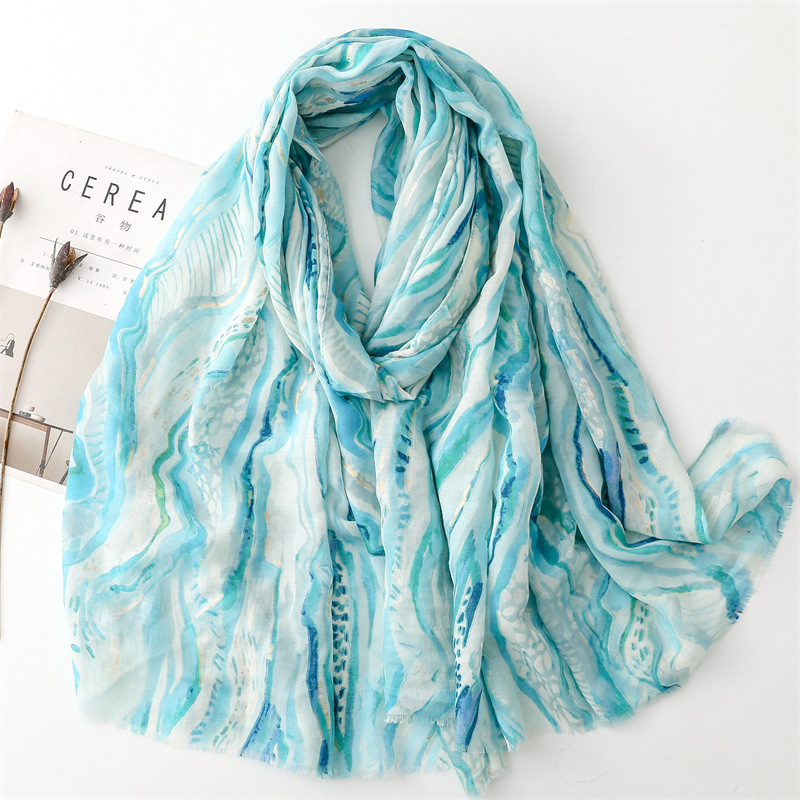 K731 Egypt Dubai seaside travel cotton and linen scarf scarf female desert photo beach silk scarf sunscreen bag headscarf shawl