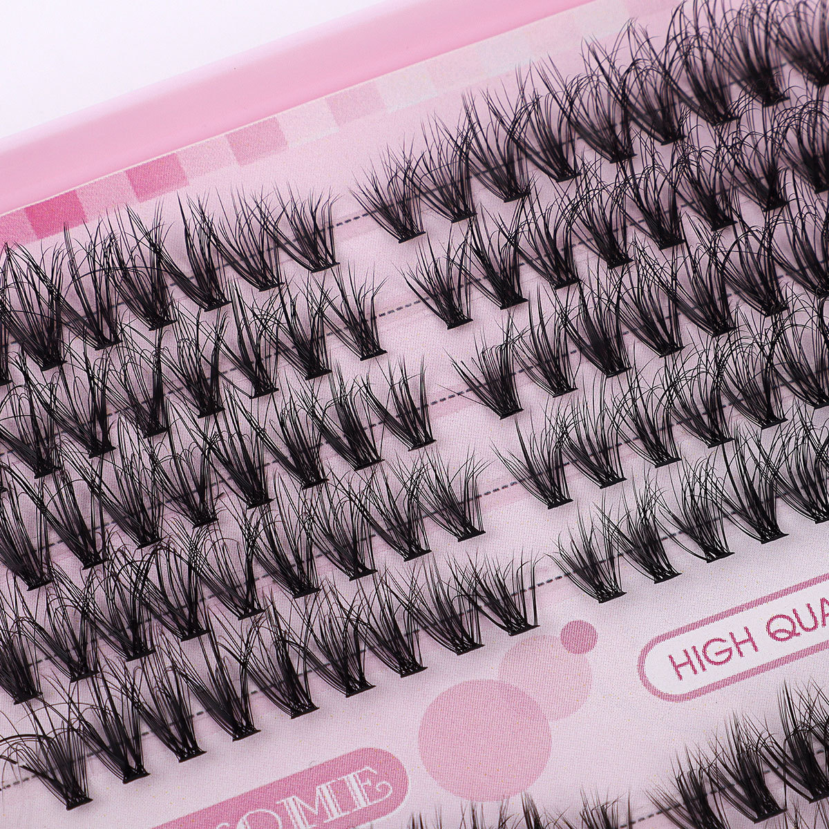 DIY Individual Eyelashes Natural Thick Lash Clusters Kit with Lash Bond & Seal Handmade Reusable DIY Segmented Eyelash Extensions Makeup for Women