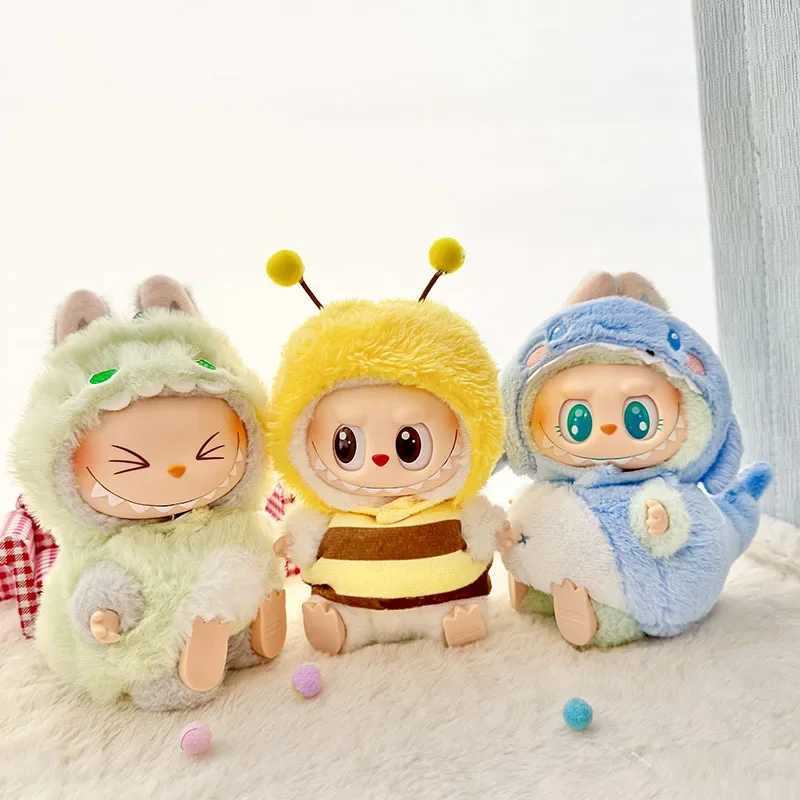 Labubu 17cm Clothes Idol Dolls Sitting Par Monster Outfit with Sharks Bees Dinosaurs Accessories DIY Clothing Gift Creative Z250516