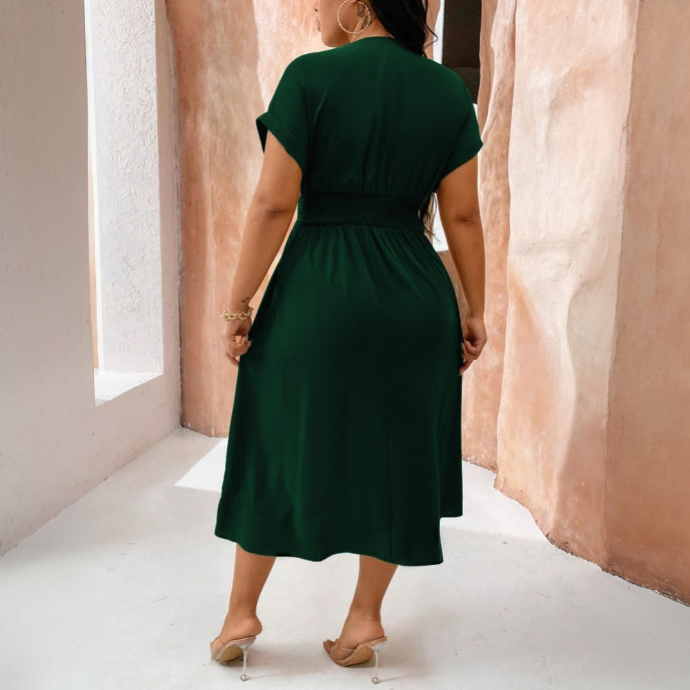 Large Size Womens Elegant Dress 2025 Spring/summer New Fashion Age Reducing Mid Length Skirt