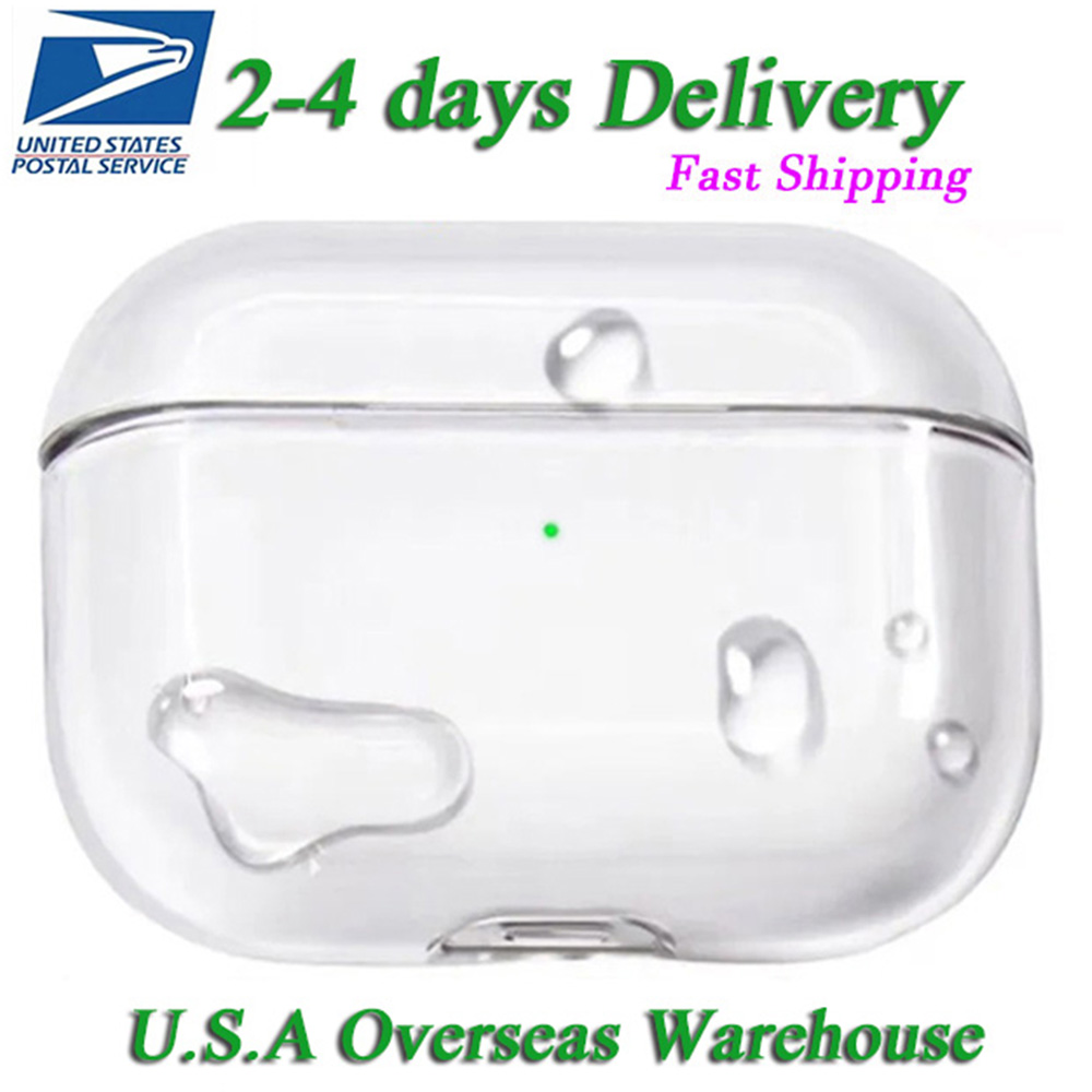 USA Stock For Apple AirPods Pro 2 3rd 4th airpod Max earphones 3 Solid Silicone Cute Protective Headphone Cover Pods Pro 2 Wireless Charging Box Shockproof Case