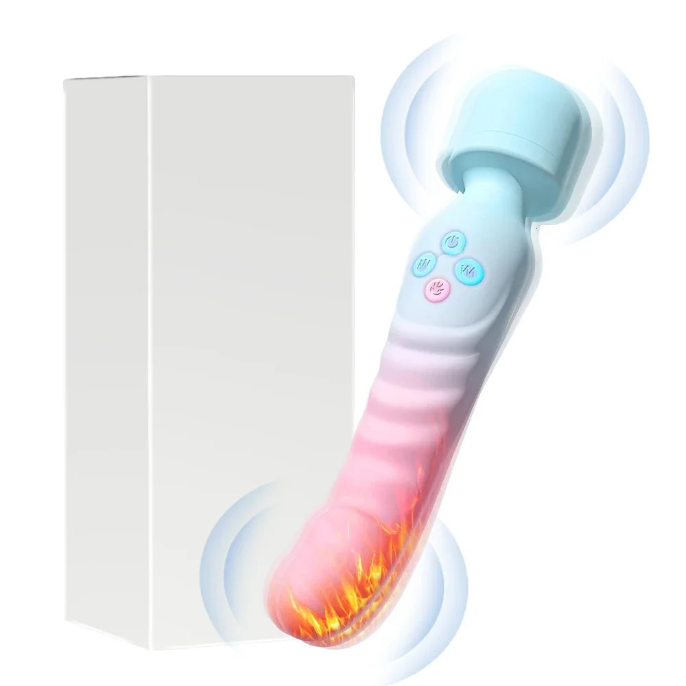 Heating Dildo Vibrator for Women Powerful AV Magic Wand Silicone Female Clitoris Stimulator Vagina Massager Adult Sex Toys 18 250515