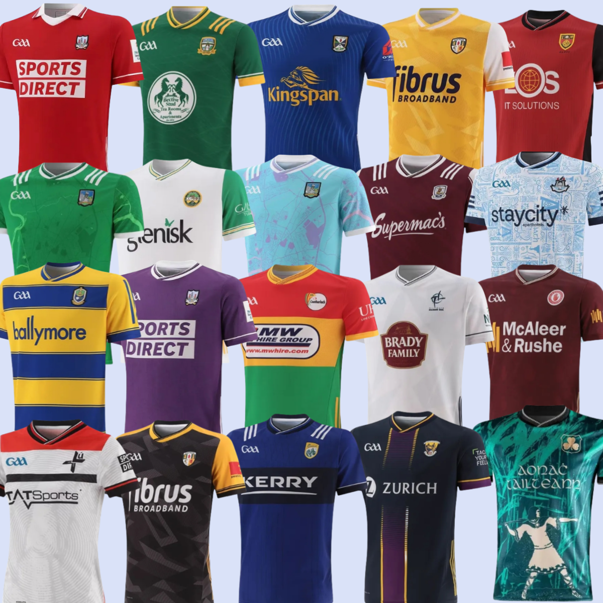 25/26 GAA Rugby jerseys Dublin Down Louth Antrim Wexford Wicklow Laois MAYO Hurling Derry Westmeath Limerick Cork Donegal Ireland shirts Fermanagh Tyrone Tipperary