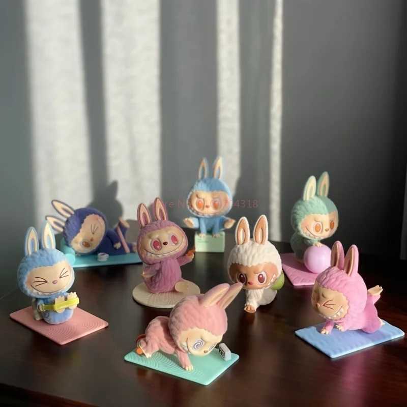 New Arrival Genuine In Spot The Monsters Lazy Yoga Series Blind Box Labubu Kawaii Action Figures Collectible Cute Toy Gift Collection Doll T250516