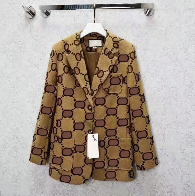 Luxury Women's Suit Designer Fashion Blazer with Full Letter 2024 New Release Top Quality, Women's Business Casual Jacket