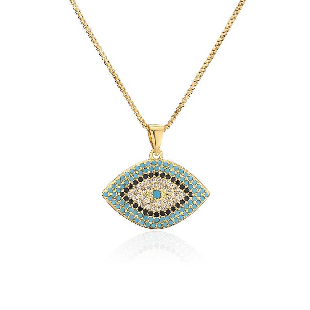 Bohen Official Evil Eye Zircon Pendant Necklace Charming Copper CZ Blue Eye Charm Choker For Wen 2022 Lucky Jewelry Gifts X250516