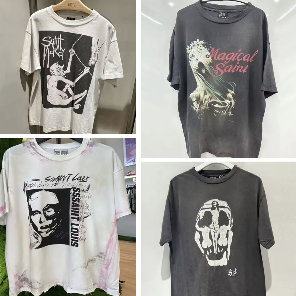 Men's T Shirts Novelty 2024 Men Number Nine Jesus Skull T-Shirt Hip Hop Skateboard Street Cotton T-Shirts Tee Top US Size BG85
