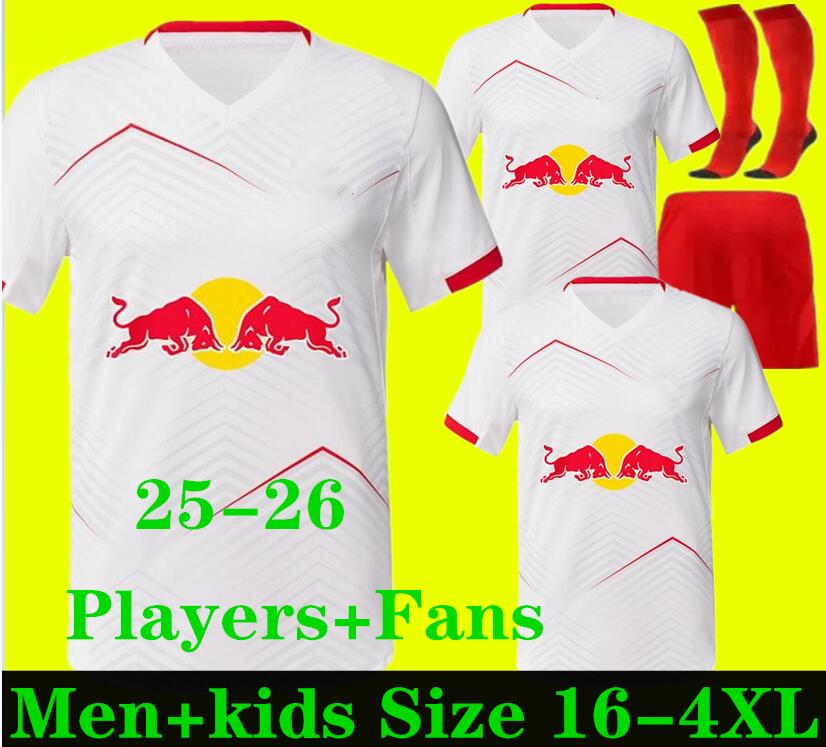 25 26 LEIPZIGs RBL Soccer Jerseys Men Set Kids Kit RB OLMO SECKO OPENDA SCHLAGER BAUMGARTNER HAIDARA 2025 2026 RBL Football Shirt Training Uniform boys home away