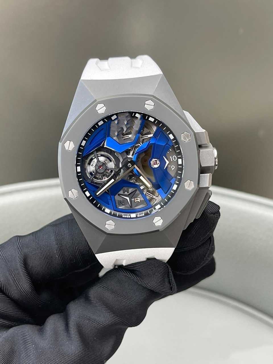 Designer Watch Concept Tourbillon Sandblasting Titanium Metal Factory 26589IOOOD002CA01 Manual mechanical sandblasting titanium metal 44mm woqtgoAAE2