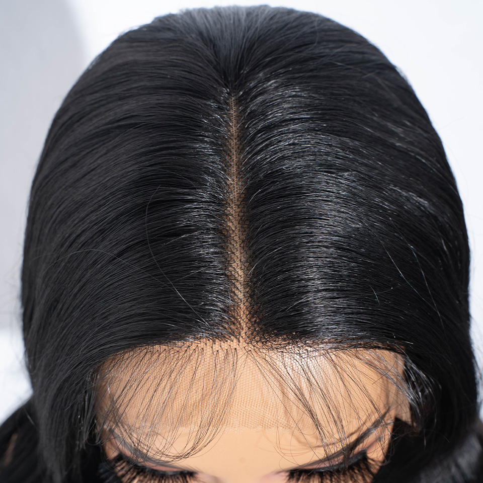 Rebecca Fashion Body Wavy Synthetic Front Wigs For Black Women 30 inch Ombre Brown Higlight Lace With Baby Hair Cosplay Wig