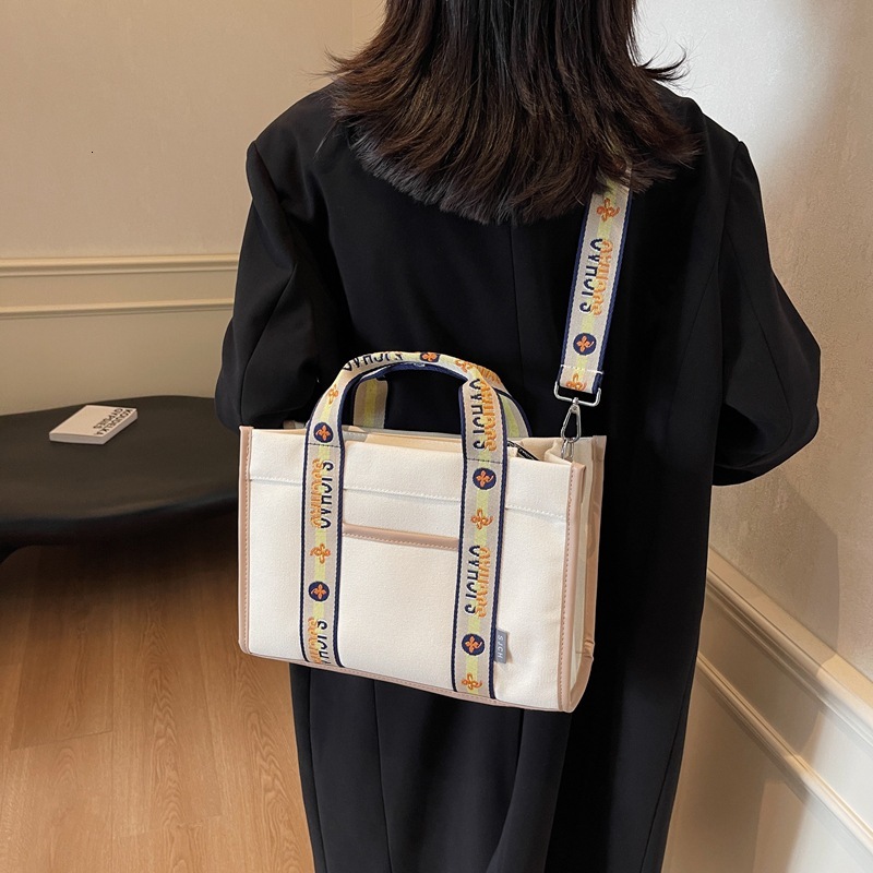 Designer Bag Free Shipping Large Capacity Detachable Canvas Women's Handbag Simple And Multifunctional Commuting Shoulder Casual Crossbody Bag Be