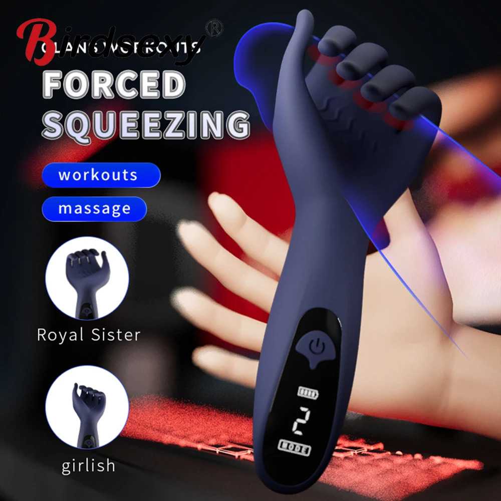 Adult Toys Sex Glans Trainer Penis Massage Male Masturbator Vibrating Glans Vibrator Sex Toys for Men Lasting Delay Endurance 250515