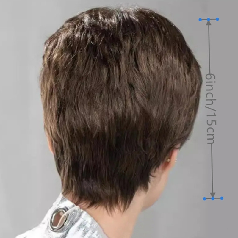 Chic Elf-Themed Synthetic Human-Like Short Wigs for Daily Use