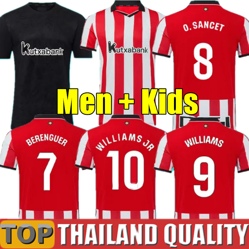25 26 Athletics Soccer Jerseys CLUB Bilbao Home away Nico Williams 2025 2026 Oihan Sancet Inaki Williams alex Berenguer Football Shirt Camisetas Futbol goalkeeper