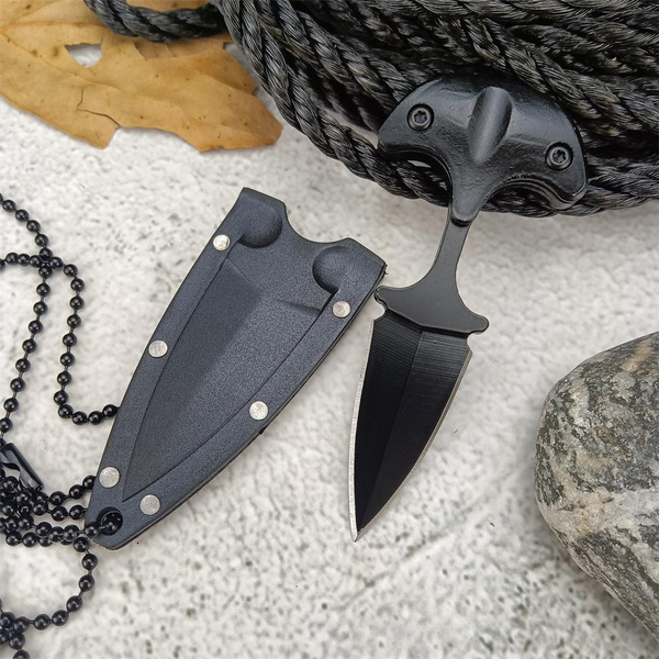 Mini Necklack Knife 440C Blade Aluminum Handle Small Pocket EDC Fixed Knives Hunting Self Defense Multifunction Tool and Gifts for Women