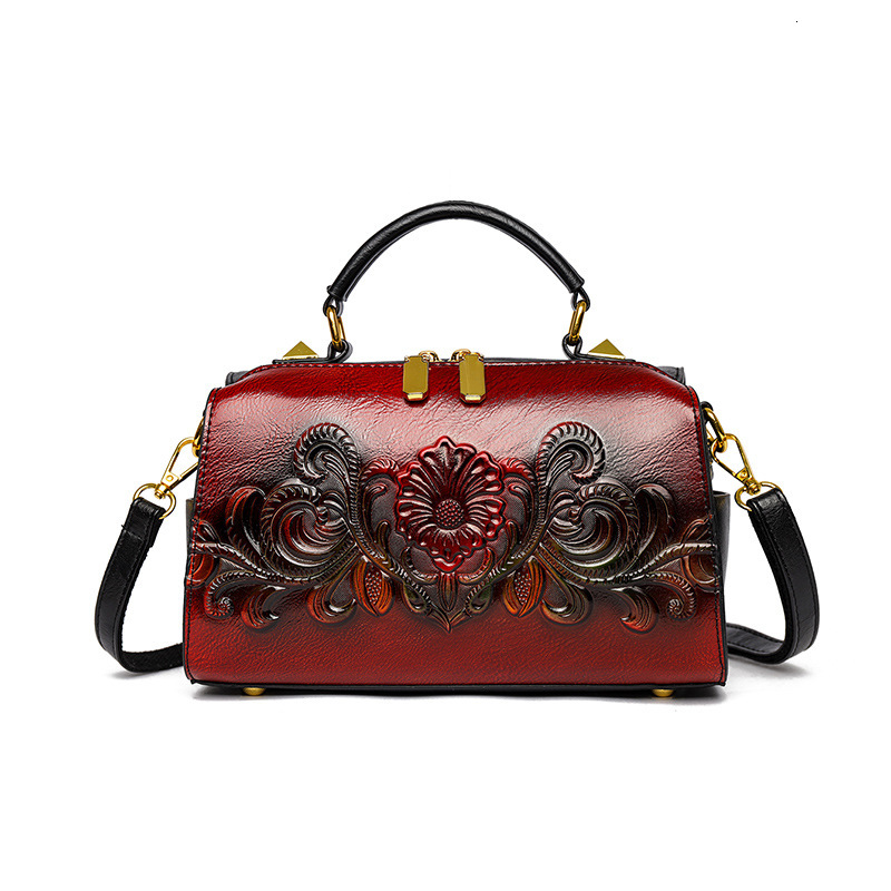 2025S designer Boston casual texture commuting shoulder Chinese versatile ethnic style women crossbody bag