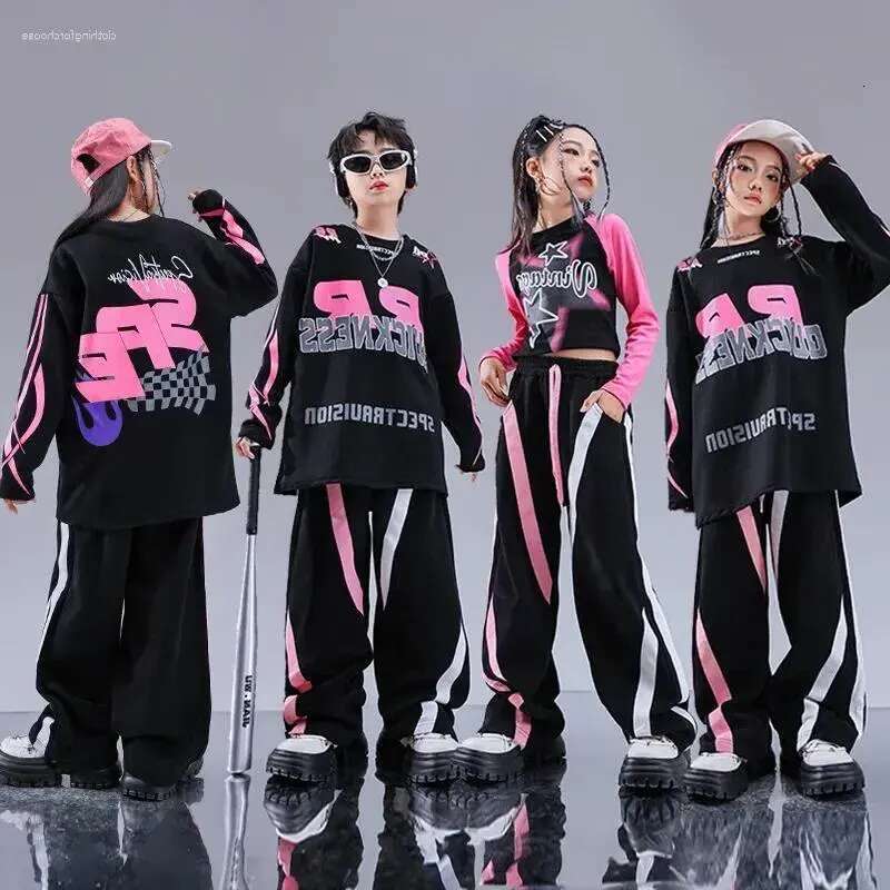 Stage Wear Children's Street Dance Performance Suit Maillard Boys Hip-hop Trendy Clothing Set designer bag