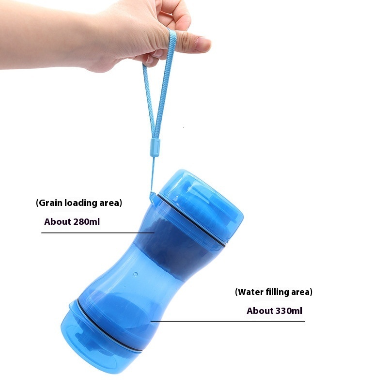 Outdoor Pet Kettle Bottle For Dogs, Non Wetting Mouth, Accompanying Food Cup, Supplies, Water Dispenser