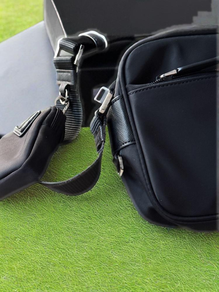 New casual shoulder bag, fashionable unisex crossbody bag, 2-in-1 small hanging bag, waterproof nylon cloth bag