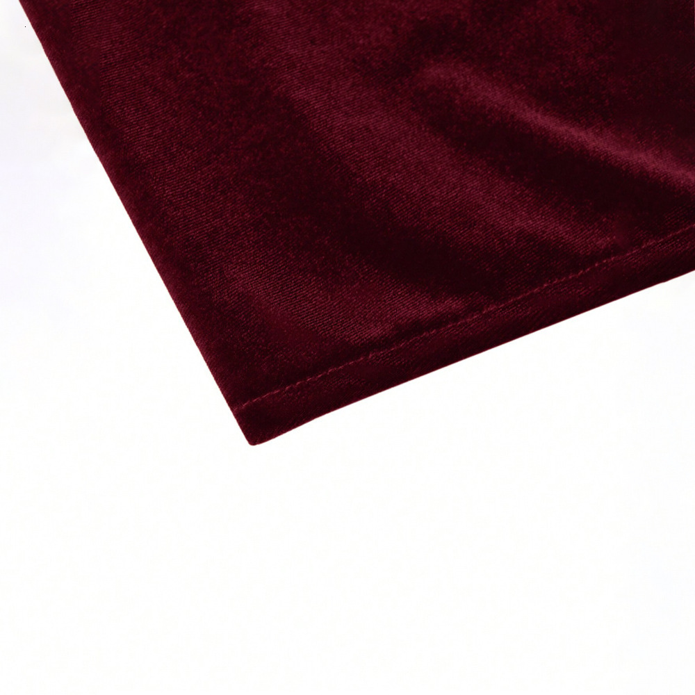 Large Size Womens Wine Red Velvet Dress for Autumn and Winter with a Waist Cinched to Show Off Weight Medium Length Skirt