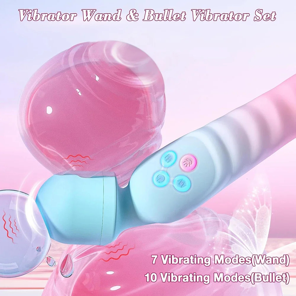 Heating Dildo Vibrator for Women Powerful AV Magic Wand Silicone Female Clitoris Stimulator Vagina Massager Adult Sex Toys 18 250515