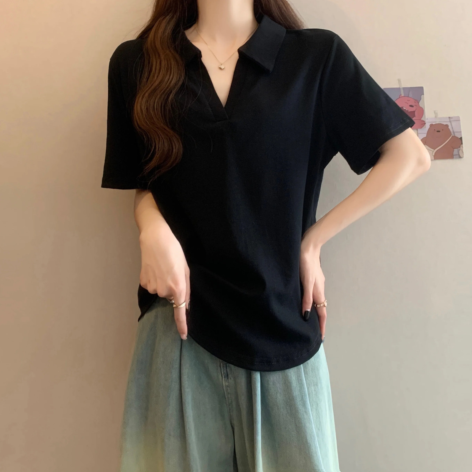 Plus Size Tshirt Women 2024 Summer Fashionable Solid Color 100 Cotton Loose Large Tops 250514
