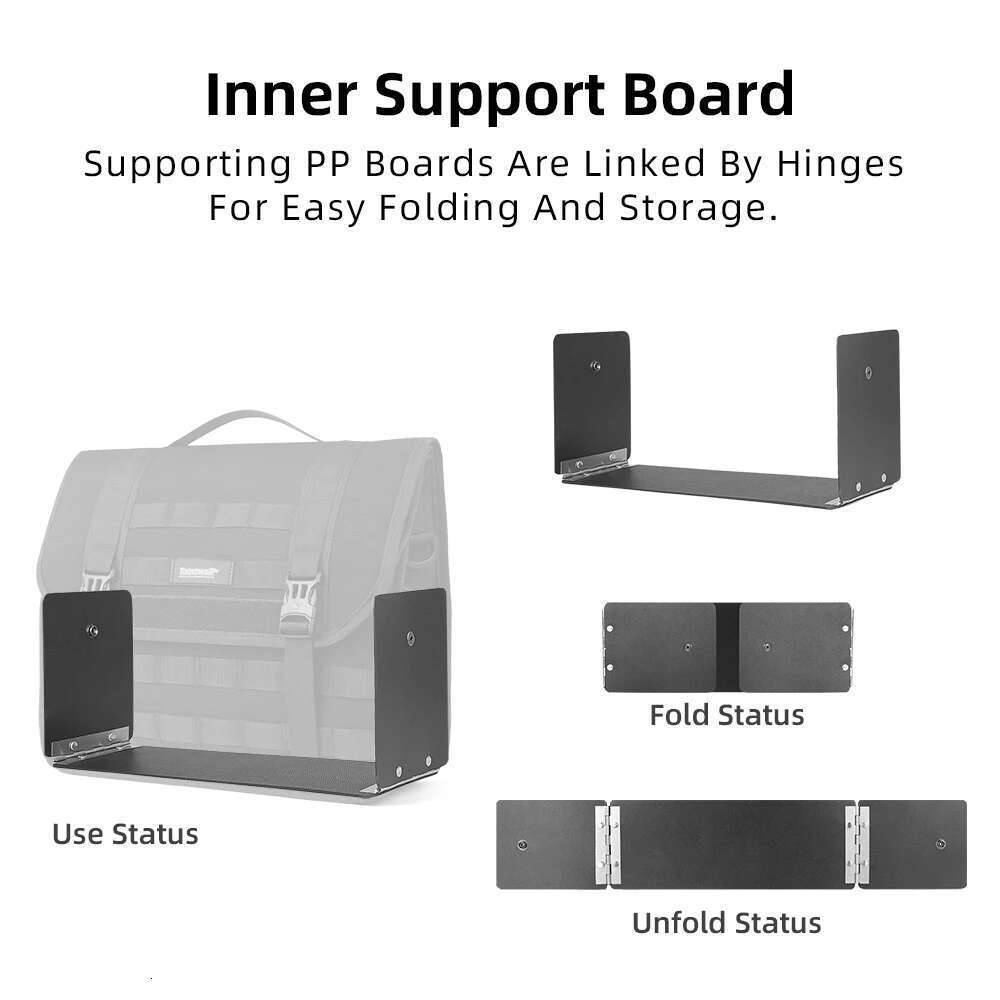 Rhinowalk Motorcycle Saddle Quick Release Lage Bag Large Capacity Side Storage Organizer 13L With Support Panel