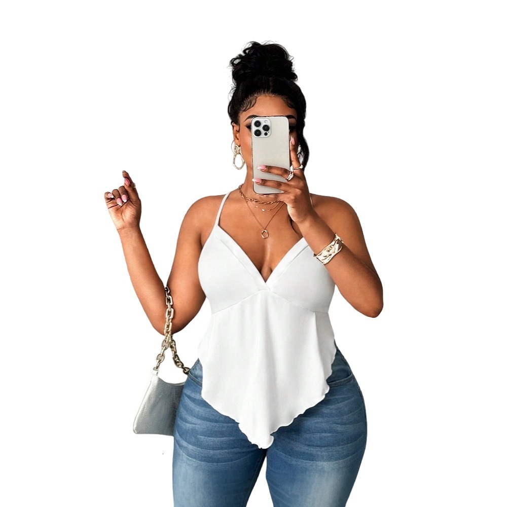 Large Size Womens Sexy Camisole Vest Summer New Item Backless Design Sleeveless Top