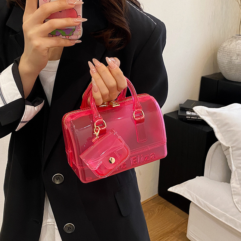 2025S designer women summer fashion shoulder crossbody versatile macaron color hand-held pillow jelly bag