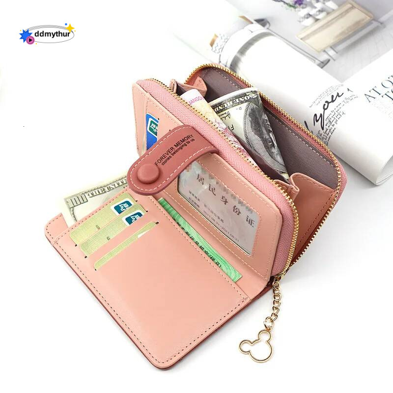 Women Wallets Brand Red Black Small Mini Coin Purse Hasp Card Holder Ladies Wallet Zipper Female Leather Buckle Wholesale ddmythur Y260206